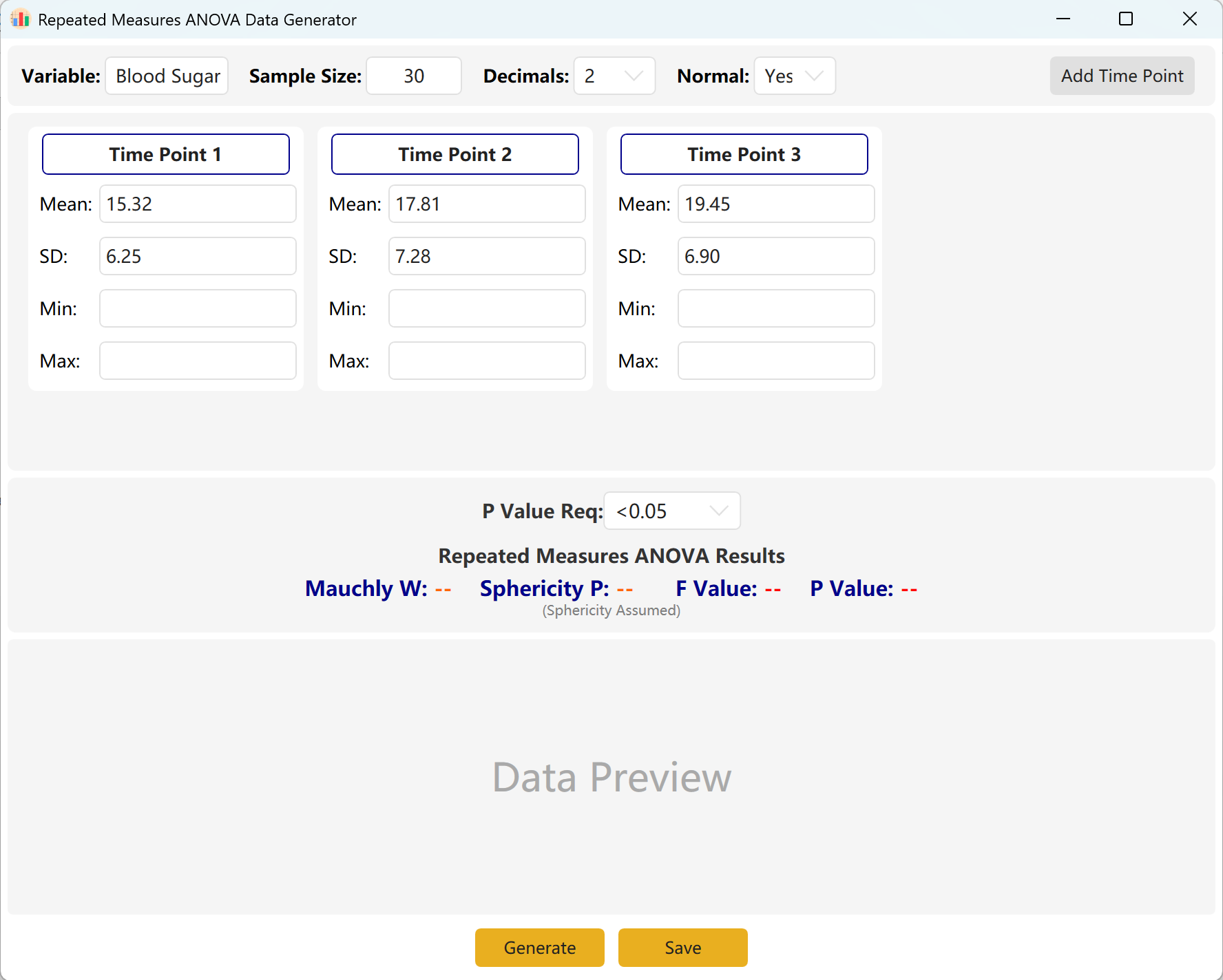 Repeated Measures Setup